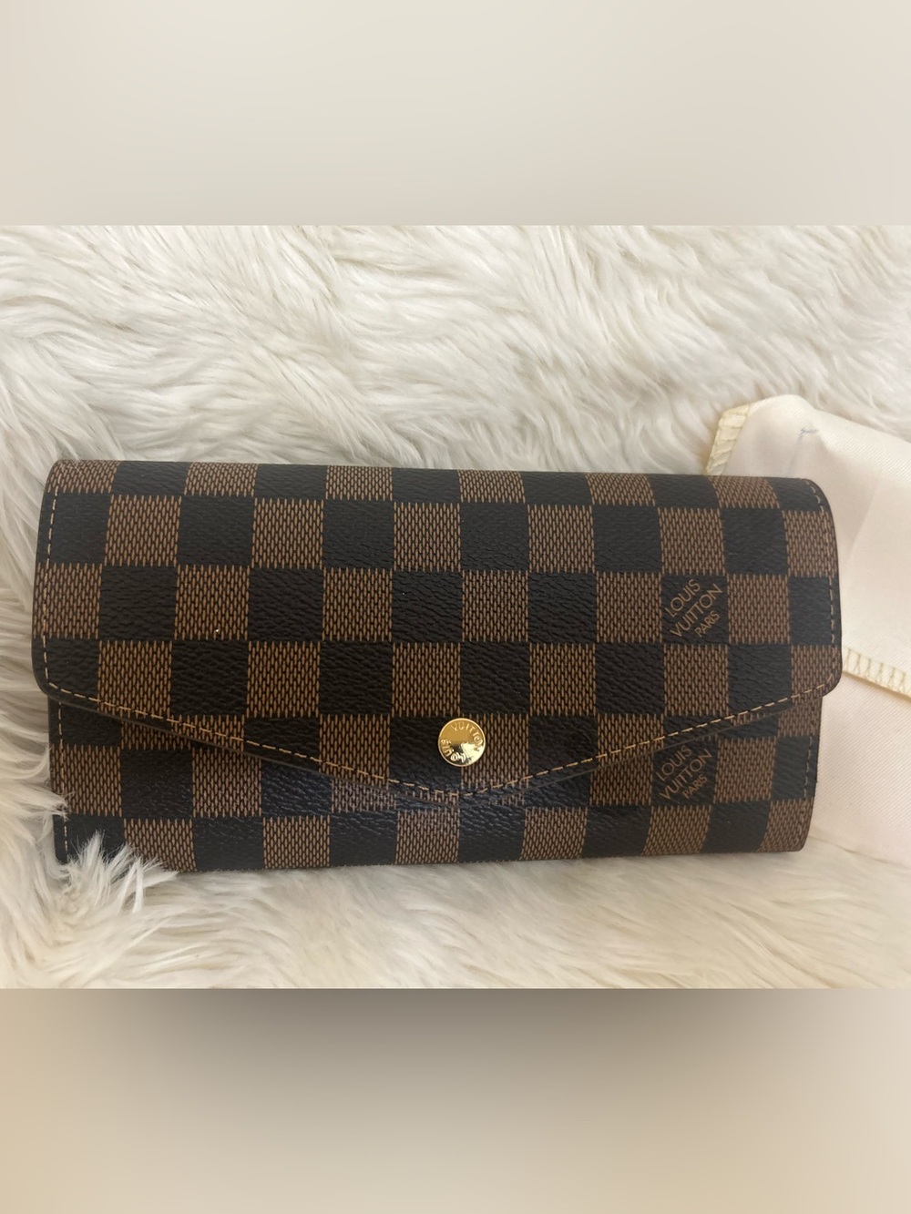 Damier Ebene Envelope Continental Wallet - Brown & Dark Brown